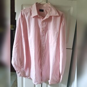 Burberry Golf Pink/white Tiny Check Dress Shirt